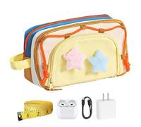 Estuche escolar para lápices, de papelería de estrella de puntos, imprescindible para organizar bolígrafos estéticos para manualidades, arte, dibujo, viajes, escuela, aula, estudiantes y