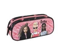 Estuche escolar para niña Barbie - Personalizado con nombre - Estuche escolar para el colegio y el hogar - rosa