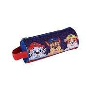 Estuche Escolar Paw Patrol - Portatodo Redondo con 1 Compartimento - Diseño con Asa Lateral - Interior Forrado y Cierre de Cremallera - 8 × 22 × 8 cm