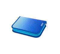 Estuche Escolar Plegable Herlitz Dip Dye Azul - 2 Chanclas, con 31 Piezas, Organizador, Degradado (14 x 20,3 x 3,5 cm)
