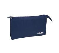 Estuche escolar portatodo Milan 1918 5 compartimentos azul marino