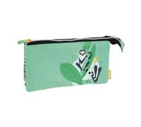 Estuche escolar portatodo Milan Hide & Seek 5 compartimentos verde lémur