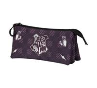 Estuche escolar portatodo triple Harry Potter Karactermania marrón 23 x 11 x 7 cm