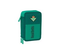 Estuche escolar - safta - 37 piezas incluidas - Verde agua - Poliéster reciclado - 12,5x5,5x19,5 cm - Capacidad 1,3 l