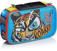 Estuche escolar Seven Speed Pad RexMe Dinosaurio Rex cierre cremallera completo + llavero silbato doble juego colores + Recambio 12 lápices y 12 rotuladores, multicolor, standard, Estuche