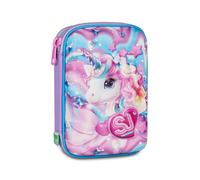 Estuche escolar Sj Girl Speed Pad 3D Seven - Glow Led Unicornio - Estuche rígido completo de papelería para niño