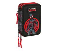 Estuche Escolar SPIDER-MAN Miles Morales, Triple 37 Piezas