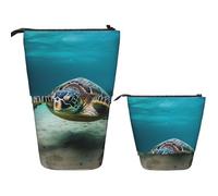Estuche Escolar Tortugas Marina Buceando Bajo El Agua Organizador Maquillaje Portalápices Multiusos Estuche Escolar Vertical Para Adolescentes Niñas Oficina