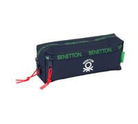 Estuche Escolar Triple Benetton Together Azul Marino con Elástico