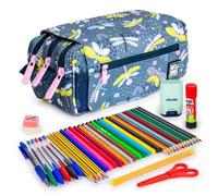 Estuche Escolar Triple ColePack Design Grafoplás con 40 Utensilios