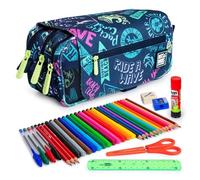 Estuche Escolar Triple Grafoplás ColePack EcoDesign con 36 Utensilios Incluidos