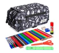 Estuche escolar triple Grafoplás ColePack EcoDesign con material incluido, compacto y resistente