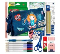 Estuche Escolar Triple Karactermania Forever Ninette Skater con 40 Utensilios