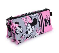 Estuche escolar triple Karactermania Minnie Mouse Ribbons Gris