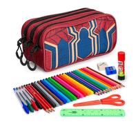 Estuche Escolar Triple Karactermania Spiderman Drop con 36 Utensilios