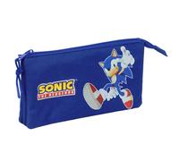 Estuche escolar triple Sonic Let’s Go azul