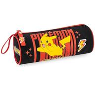 Estuche Escolar Tubular Niño para Fans de Pokemon - Portatodo Cilíndrico con Cremallera 21x8 cm - Poliéster Resistente - Ideal Primaria y Secundaria
