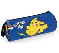 Estuche Escolar Tubular Niño para Fans de Pokemon - Portatodo Cilíndrico con Cremallera 21x8 cm - Poliéster Resistente - Ideal Primaria y Secundaria