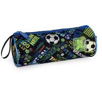 Estuche Escolar Tubular Niño y Juvenil - Portatodo Cilíndrico con Cremallera 21x8 cm - Poliéster Resistente - Ideal Primaria y Secundaria - Diseño Goal Power