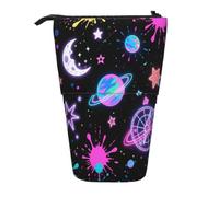 Estuche Escolar Vertical Hippies Universo Planeta Estuche Escolar | multiusos Telescópico Estuche Lapices durable Telescópico Estuches Escolares Para Adultos Estudiante