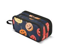 Estuche especial con cremallera para lápices, bonito estuche para bolígrafos para niñas, escuela, oficina, Halloween, espeluznante, calabazas, bolsa de almacenamiento de lápices, 8.8 x 3.5 x 4.33