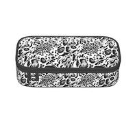 Estuche especial para lápices con diseño de rayas y puntos de piel de serpiente de tigre de animales salvajes para niñas y niños, Estuche para lápices de gran capacidad Estuche grande para lápices,