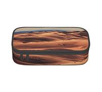 Estuche especial para lápices de arena de dunas del desierto del Sahara para niñas y niños, estuche de lápices de gran capacidad, estuche grande para lápices, estuche para lápices de papelería para