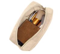 Estuche estético de pana para lápices, organizador grande de papelería, para suministros escolares, oficina, aula, universidad, maestras, mujeres, adolescentes