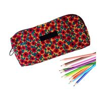 Estuche estético, estuche para lápices de flores, bonito estuche para lápices, bolsa de maquillaje de flores, bolsa de aseo, bolsa para bolígrafos, bolsa de almacenamiento para mujeres y niñas, 1