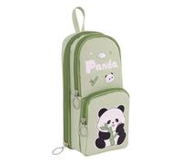 Estuche estético - Soporte estacionario Capybara Panda | Estuche para lápices estético estacionario de 6 Capas, Estuche para Viaje, Verde, riferimento Alla descrizione, Consulte la descripción