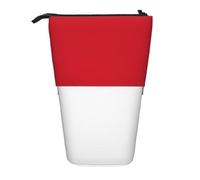 Estuche extensible para lápices, diseño de bandera de Mónaco, tela Oxford multidiseño, altura ajustable, bolsa de cosméticos multiusos