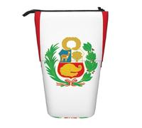 Estuche extensible para lápices, diseño de bandera de Perú, tela Oxford multidiseño, altura ajustable, bolsa de cosméticos multiusos