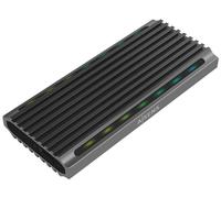 Estuche externo USB-C para juegos RGB para disco SSD M.2 SATA/NVMe (gris) - AISENS