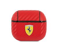 Estuche Ferrari FESA3CARE On Track Poliuretano Carbono Rojo - AirPods 3