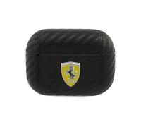 Estuche Ferrari FESAPCABK On Track Poliuretano Carbono Negro - AirPods Pro