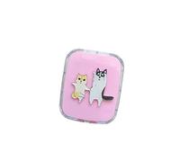 Estuche for lentes de optometría, Caja contenedora de lentes de contacto, Patrón de personalidad Dibujos animados lindos Harajuku Miopía Lentes de contacto Caja de lentes de contacto Caja doble portát
