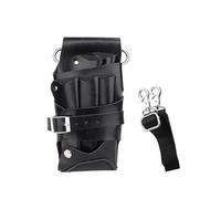 Estuche for tijeras con cinturón ajustable y bolsa desmontable for herramientas de peluquería mascotas Para Salones de Belleza(Black)