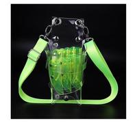 Estuche for tijeras de peluquero con 7 bolsillos, PVC, cinturón, for peluquería Para Salones de Belleza(Green)