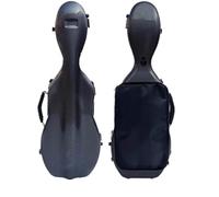 Estuche for violín 4/4 3/4 1/2 1/4 con funda, caja de fibra de carbono, correa doble for el hombro, cierre de bolsa espectral(4-4 3-4 Black 2)