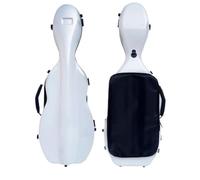 Estuche for violín 4/4 3/4 1/2 1/4 con funda, caja de fibra de carbono, correa doble for el hombro, cierre de bolsa espectral(4-4 3-4 white 2)