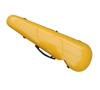 Estuche for violín de tamaño completo 4/4, estuche for violín portátil liviano, estuche rígido for violín de fibra de carbono compuesto con higrómetro incorporado(Color:Yellow)