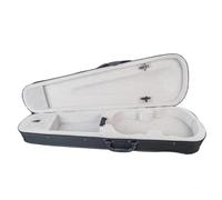 Estuche for violín Estuche rígido for violín con forma triangular profesional - Piezas interiores plateadas for violín(Black silver 44 Siz)