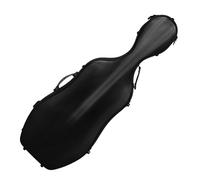 Estuche for violonchelo 4/4 de tamaño completo, compuesto de fibra de carbono, resistente, portátil e impermeable, con asa, correas traseras y ruedas(Color:Black)