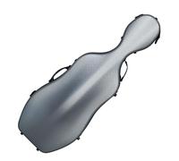 Estuche for violonchelo 4/4 de tamaño completo, compuesto de fibra de carbono, resistente, portátil e impermeable, con asa, correas traseras y ruedas(Color:Gray)