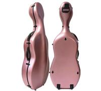 Estuche for violonchelo 4/4, estuche rígido de tamaño completo de fibra de carbono compuesto, carcasa dura con ruedas, cómodas correas for los hombros