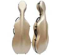 Estuche for violonchelo Caja dura de fibra de carbono resistente Caja for violonchelo de tamaño completo 4/4 Ligera con ruedas y mochila, resistente, portátil e impermeable(Color:Multi-colored)