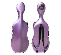Estuche for violonchelo Caja for violonchelo de fibra de carbono 4/4 Estuche rígido de tamaño completo Carcasa rígida con ruedas, cómodas correas for los hombros(Color:Purple3)