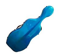 Estuche for violonchelo Caja for violonchelo de fibra de carbono 4/4 Estuche rígido de tamaño completo Carcasa rígida con ruedas, cómodas correas for los hombros(Color:Blue2)
