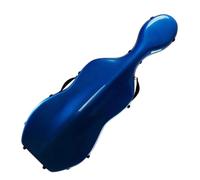 Estuche for violonchelo Caja for violonchelo de fibra de carbono 4/4 Estuche rígido de tamaño completo Carcasa rígida con ruedas, cómodas correas for los hombros(Color:Blue)