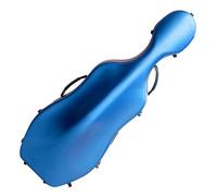 Estuche for violonchelo, compuesto de fibra de carbono 4/4, caja for violonchelo resistente y ultraligera de tamaño completo con mango fuerte, 2 soportes for arco, correas traseras y ruedas(Color:Blue